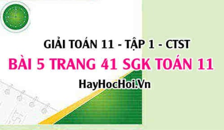 Giải bài 5 trang 41 Toán 11 tập 1 SGK Chân trời sáng tạo